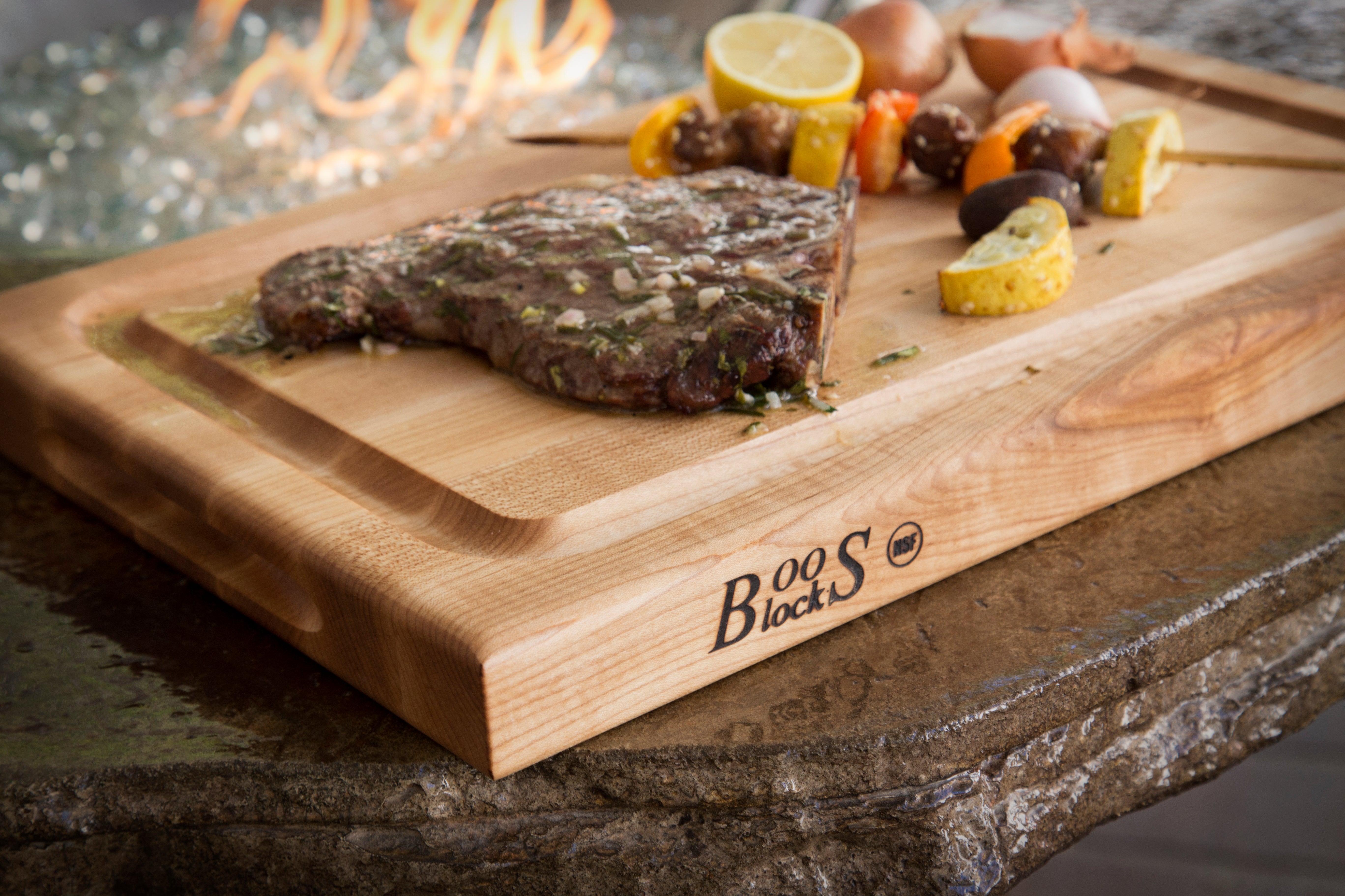 Boos Block Cutting Board Maple with Juice Groove 51 x 38 x 4cm 5.5kg | Cutting Boards NZ | John Boos & Co. NZ | Accessories,BBQ Accessories,Cutting Board | Outdoor Concepts