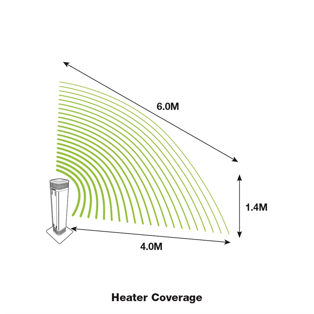 Gasmate Illium Freestanding Electric Heater | Outdoor Heating NZ | Gasmate NZ | Electric,free standing,outdoor | Outdoor Concepts