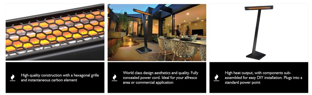 HEATSTRIP® Intense Portable Electric Heater | Outdoor Heating NZ | Heatstrip NZ | Electric,free standing,outdoor | Outdoor Concepts