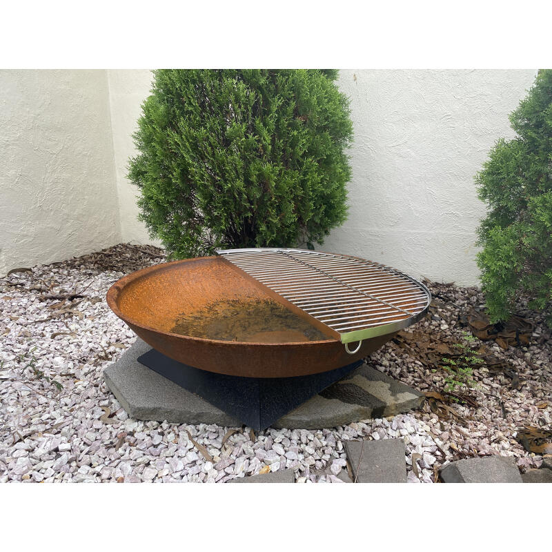 Firepit SS Semi Grill 90cm | Fire Pit NZ | Firepit Company NZ | Accessories,fireplace accessories | Outdoor Concepts