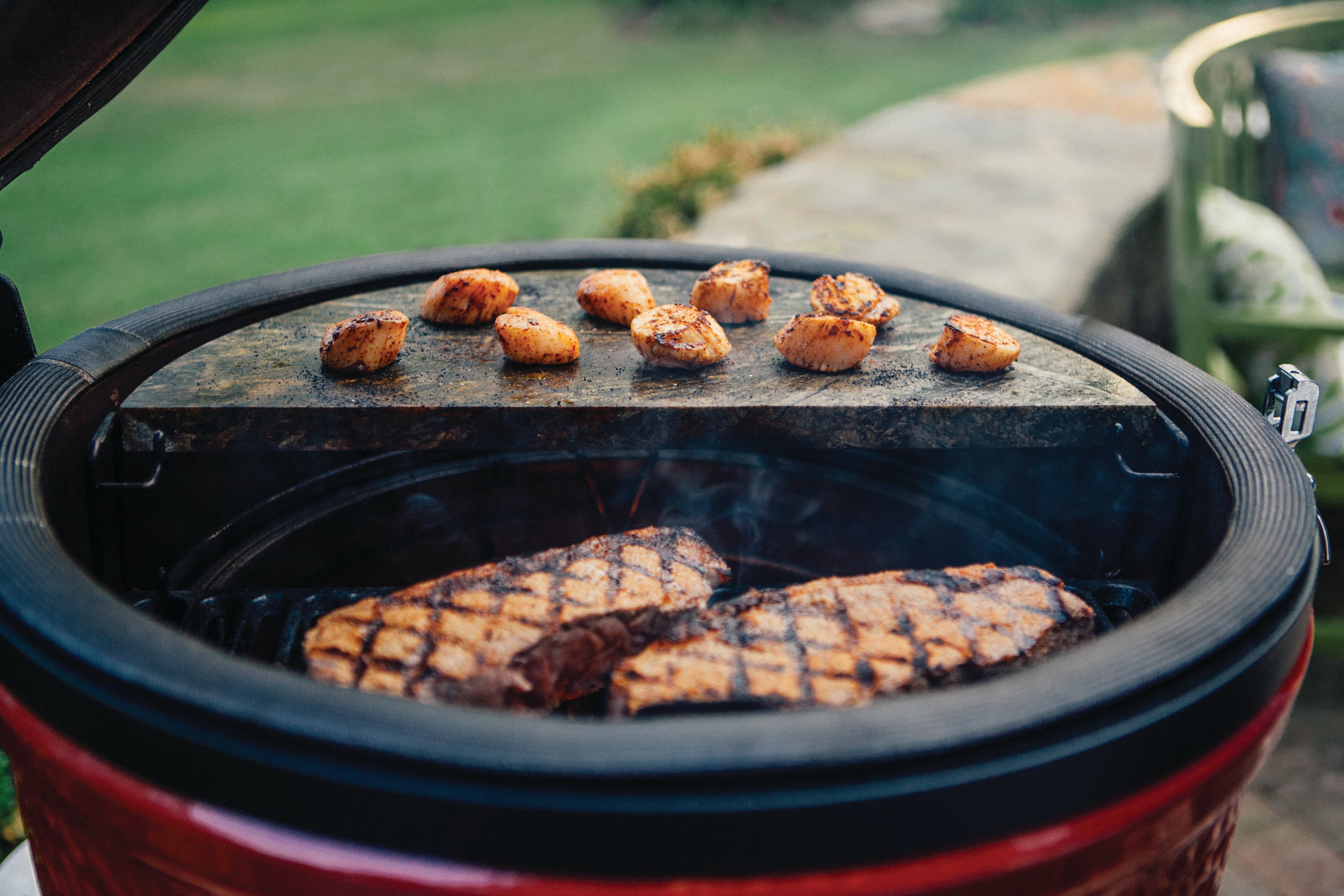 Kamado Joe Half Moon Cast Iron Cooking Grate | BBQ Hotplates, Griddles, Racks & Baskets NZ | Kamado Joe NZ | Accessories,BBQ Accessories,cooking surface | Outdoor Concepts