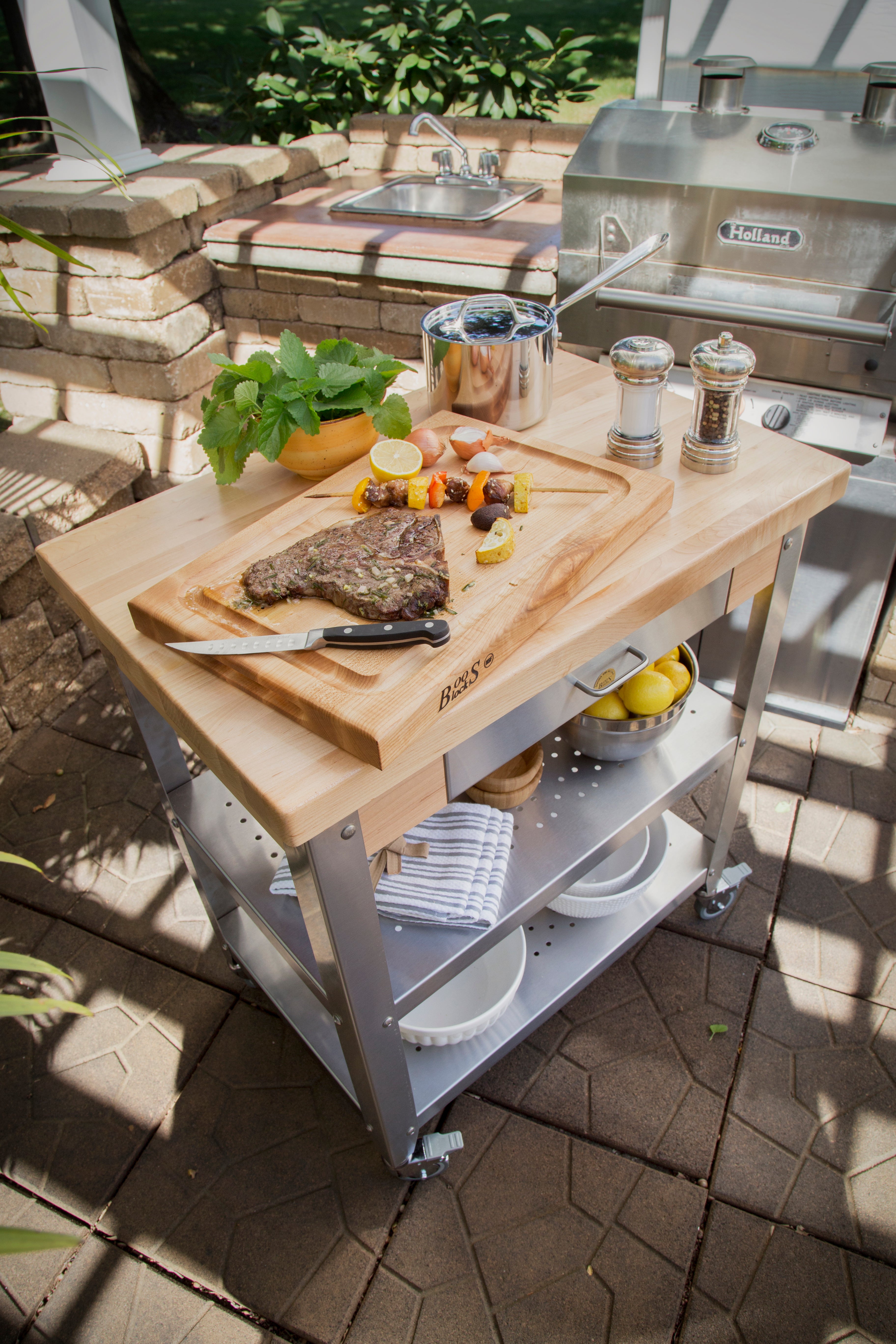 Boos Block Cutting Board Maple with Juice Groove 61 x 46 x 4cm 8kg | Cutting Boards NZ | John Boos & Co. NZ | Accessories,BBQ Accessories,Cutting Board | Outdoor Concepts