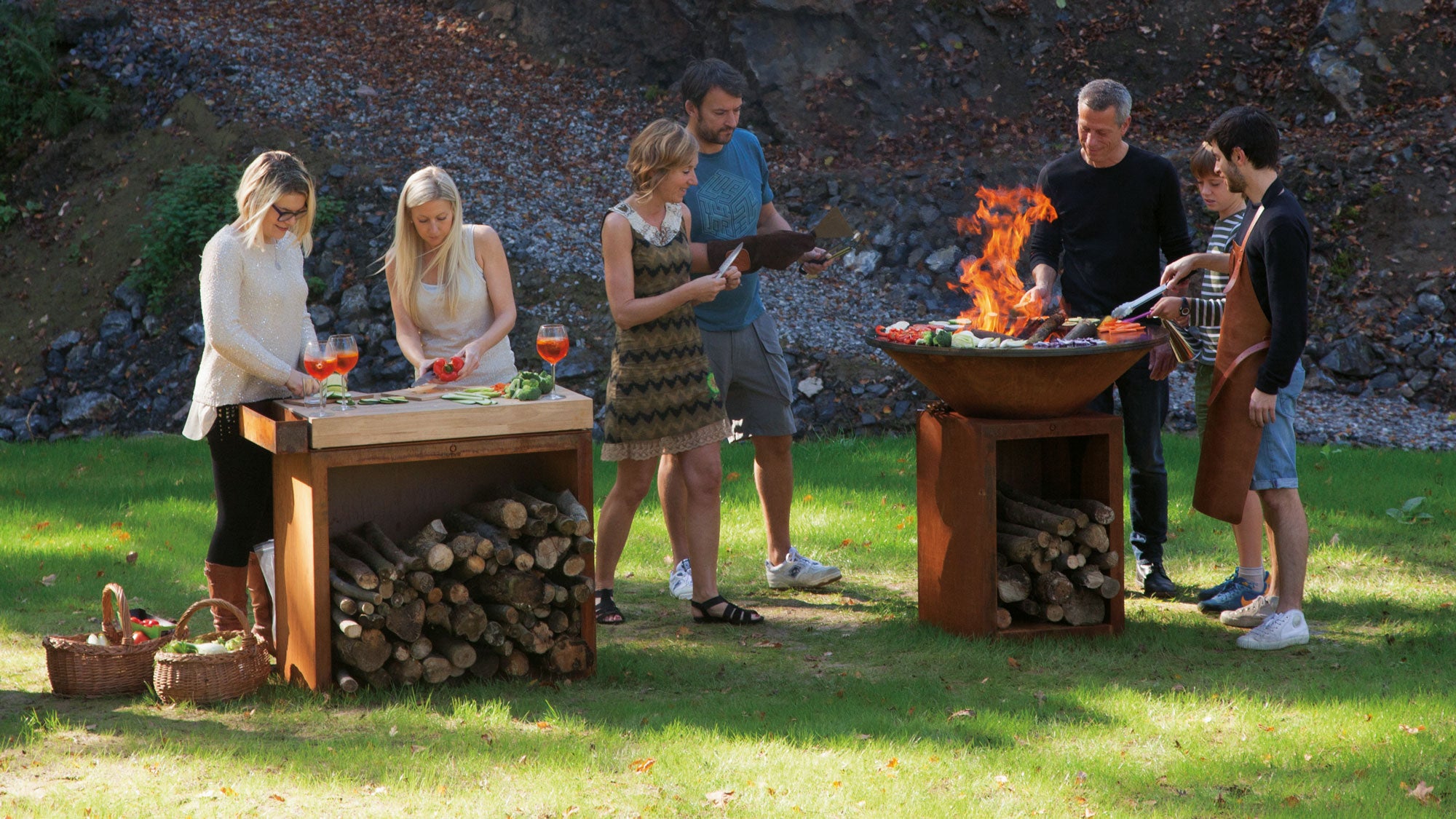 OFYR® 100/100 Corten Storage | Outdoor Fires NZ | Ofyr NZ | BBQ,firepit,Wood Fires | Outdoor Concepts