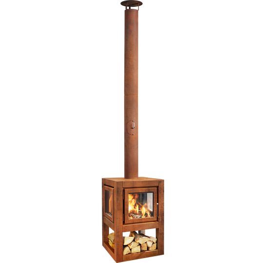 RB73 Quaruba L 3 Sided Glass - Mobile | Outdoor Fires NZ | RB73 NZ | Wood Fires | Outdoor Concepts