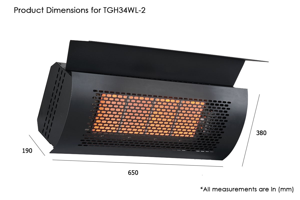 HEATSTRIP® Wall Mounted Gas Heater NG | Outdoor Heating NZ | Heatstrip NZ | Gas,outdoor,wall mount | Outdoor Concepts