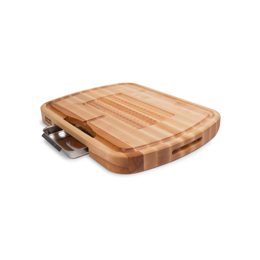 Boos Block Carving Collection Reversible Maple Cutting Board with Juice Groove and Pan | Cutting Boards NZ | John Boos & Co. NZ | Accessories,BBQ Accessories,Cutting Board | Outdoor Concepts