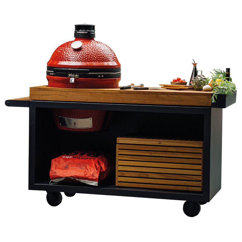 OFYR® Kamado Table Black 135 PRO | BBQ Carts & Tables NZ | Ofyr NZ | Accessories,BBQ,BBQ Accessories,kamado table,Mobile Kitchen,Outdoor Kitchen | Outdoor Concepts