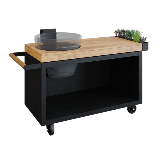 OFYR® Kamado Table Black 135 PRO | BBQ Carts & Tables NZ | Ofyr NZ | Accessories,BBQ,BBQ Accessories,kamado table,Mobile Kitchen,Outdoor Kitchen | Outdoor Concepts
